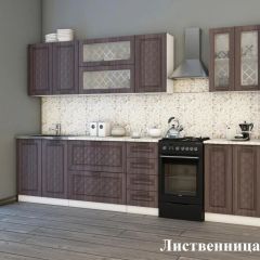 АГАВА Кухонный гарнитур (модульный) Лиственница темная в Ижевске - izhevsk.mebel24.online | фото