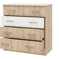 БЕАТРИС Комод К800 (Дуб Сонома светлый/Белый глянец) в Ижевске - izhevsk.mebel24.online | фото 2