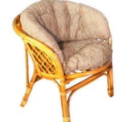 Кресло Багама, подушки светлые полные шенил (Мёд) в Ижевске - izhevsk.mebel24.online | фото