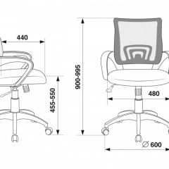 Кресло Бюрократ CH-695N/DG/TW-11 серый TW-04 черный TW-11 в Ижевске - izhevsk.mebel24.online | фото 4