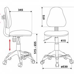 Кресло детское Бюрократ KD-4-F/PENCIL-GN зеленый карандаши в Ижевске - izhevsk.mebel24.online | фото 3