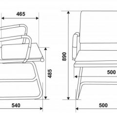 Кресло для посетителя Бюрократ CH-993-LOW-V/M01 черный в Ижевске - izhevsk.mebel24.online | фото 3