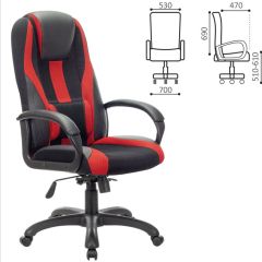 Кресло компьютерное BRABIX PREMIUM "Rapid GM-102" (экокожа/ткань, черное/красное) 532107 в Ижевске - izhevsk.mebel24.online | фото 2