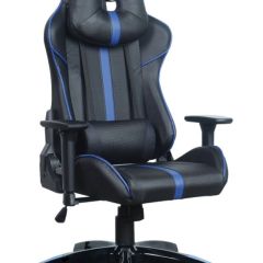 Кресло компьютерное BRABIX "GT Carbon GM-120" (черное/синее) 531930 в Ижевске - izhevsk.mebel24.online | фото