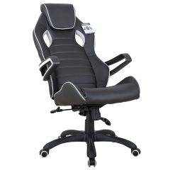 Кресло компьютерное BRABIX Techno Pro GM-003 (экокожа черное/серое, вставки серые) 531814 в Ижевске - izhevsk.mebel24.online | фото 4