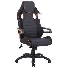 Кресло компьютерное BRABIX Techno Pro GM-003 (ткань черное/серое, вставки оранжевые) 531813 в Ижевске - izhevsk.mebel24.online | фото