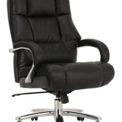 Кресло офисное BRABIX PREMIUM "Bomer HD-007" (рециклированная кожа, хром, черное) 531939 в Ижевске - izhevsk.mebel24.online | фото