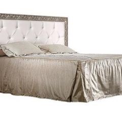 Кровать 2-х спальная (1,8 м) Тиффани Premium черная/серебро с мягким элементом со стразами с подъемным механизмом (ТФКР180-2[3][7] (П) в Ижевске - izhevsk.mebel24.online | фото