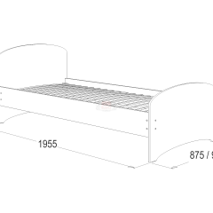 Кровать-4 одинарная (900*1900) в Ижевске - izhevsk.mebel24.online | фото 2