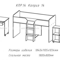 КАПРИЗ-14 Кровать 800 двухъярусная без рисунка в Ижевске - izhevsk.mebel24.online | фото 2