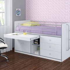 Кровать-чердак "Дюймовочка-6" Белый в Ижевске - izhevsk.mebel24.online | фото