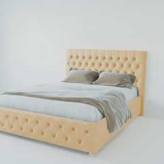 Кровать Версаль 1600 без основания (экокожа бежевый) в Ижевске - izhevsk.mebel24.online | фото