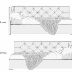 Кровать угловая Лилу интерьерная +основание (120х200) в Ижевске - izhevsk.mebel24.online | фото 2