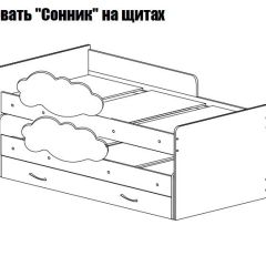 Кровать выкатная Соник на щитах (800*1600) с бортиком + ящик в Ижевске - izhevsk.mebel24.online | фото 2