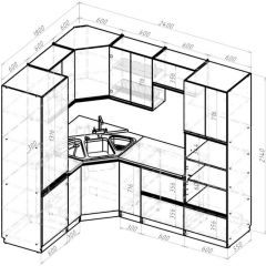 Кухонный гарнитур Адажио оптима 1800х2400 мм в Ижевске - izhevsk.mebel24.online | фото 2