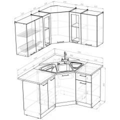 Кухонный гарнитур Лариса оптима 2 1500х1300 мм в Ижевске - izhevsk.mebel24.online | фото 2