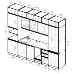 Кухонный гарнитур Лоретта люкс 3000 мм в Ижевске - izhevsk.mebel24.online | фото 2