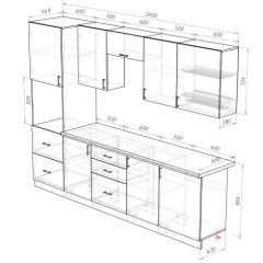 Кухонный гарнитур Прованс (2.8 м) с карнизом в Ижевске - izhevsk.mebel24.online | фото 3