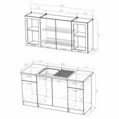 Кухонный гарнитур Сабрина стандарт 1600 в Ижевске - izhevsk.mebel24.online | фото 3