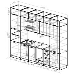 Кухонный гарнитур Сапфир 2 экстра 3000 мм в Ижевске - izhevsk.mebel24.online | фото 2