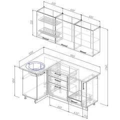 Кухонный гарнитур угловой Пайн 1000х1800 (Стол. 26мм) в Ижевске - izhevsk.mebel24.online | фото 2