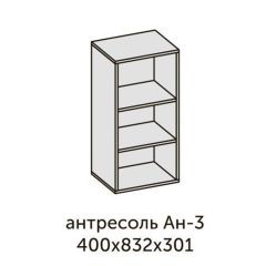 Квадро АН-3 Антресоль (ЛДСП миндаль) в Ижевске - izhevsk.mebel24.online | фото 2