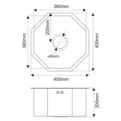 Мойка D400G Octavia MELANA Profline 1,2/200 ЗОЛОТО врезная фигурная D400G в Ижевске - izhevsk.mebel24.online | фото 3
