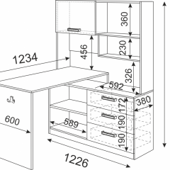 Подростковая Волкер (модульная) в Ижевске - izhevsk.mebel24.online | фото 23