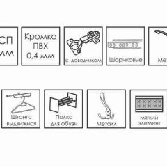 ГРЕТТА Прихожая (дуб сонома/ясень черный) в Ижевске - izhevsk.mebel24.online | фото 10