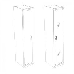 Шкаф 1-но ств с зеркалом Натали в Ижевске - izhevsk.mebel24.online | фото