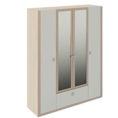 Шкаф 4 двери Глэдис М24 (ЯШС/Белый) в Ижевске - izhevsk.mebel24.online | фото