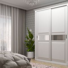Шкаф-купе 1500 серии NEW CLASSIC K2+K2+B2+PL2(2 ящика+1 штанга+1 полка) профиль «Капучино» в Ижевске - izhevsk.mebel24.online | фото