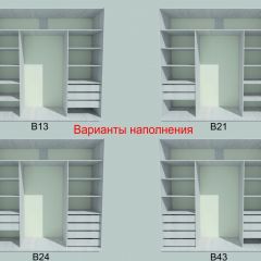 Шкаф-купе 1950 серии SILVER S3+S1+S3Z B22+PL2 (по 2 ящика лев/прав+1штанга+1 полка) профиль «Серебро» в Ижевске - izhevsk.mebel24.online | фото 5