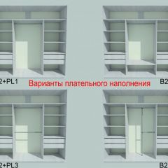 Шкаф-купе 1950 серии SILVER S3+S1+S3Z B22+PL2 (по 2 ящика лев/прав+1штанга+1 полка) профиль «Серебро» в Ижевске - izhevsk.mebel24.online | фото 6