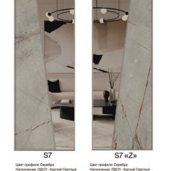 Шкаф-купе 1950 серии SILVER S3+S1+S3Z B22+PL2 (по 2 ящика лев/прав+1штанга+1 полка) профиль «Серебро» в Ижевске - izhevsk.mebel24.online | фото 16