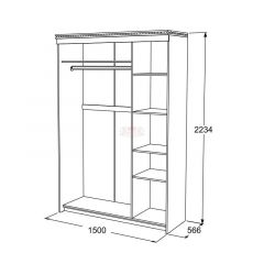 Шкаф-купе 3-х дверный Ольга-13 (1500) в Ижевске - izhevsk.mebel24.online | фото 2