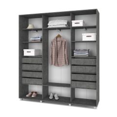 МАРТИН Шкаф-купе Камень темный (2200*450) М421 в Ижевске - izhevsk.mebel24.online | фото 4