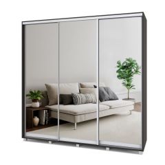 МАРТИН Шкаф-купе с зеркалами Венге (2200*450) М423 в Ижевске - izhevsk.mebel24.online | фото