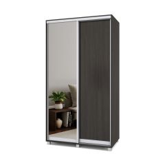 РОЛАНД Шкаф-купе с зеркалом Венге (450*1200) Р422 в Ижевске - izhevsk.mebel24.online | фото