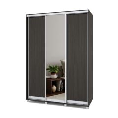 РОЛАНД Шкаф-купе с зеркалом Венге (600*1700) Р672 в Ижевске - izhevsk.mebel24.online | фото
