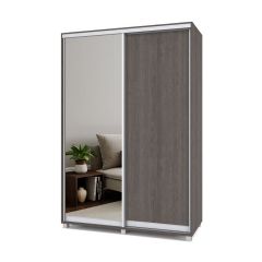 РОЛАНД Шкаф-купе зеркалом Анкор темный (600*1500) Р652 в Ижевске - izhevsk.mebel24.online | фото
