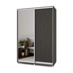 РОЛАНД Шкаф-купе с зеркалом Венге (600*1500) Р652 в Ижевске - izhevsk.mebel24.online | фото