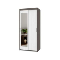 ТОМАС Шкаф-купе с зеркалом Анкор темный/светлый Т22 в Ижевске - izhevsk.mebel24.online | фото