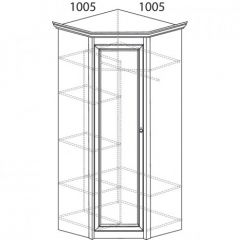 Шкаф угловой №662 "Флоренция" Фасад глухой (угол 1005*1005) Дуб оксфорд в Ижевске - izhevsk.mebel24.online | фото 2