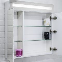 Шкаф-зеркало Аврора 60 с подсветкой LED Домино (DV8005HZ) в Ижевске - izhevsk.mebel24.online | фото 7