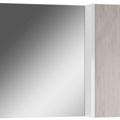 Шкаф-зеркало Uno 80 Дуб серый левый/правый Домино (DU1504HZ) в Ижевске - izhevsk.mebel24.online | фото