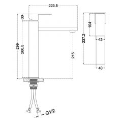 Смеситель д/ум MELANA-F610202 Cubo нерж.сталь, однорычажный, сатин, литой излив в Ижевске - izhevsk.mebel24.online | фото 3