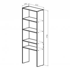 Стеллаж Элемент-1 (дуб сонома) в Ижевске - izhevsk.mebel24.online | фото 2