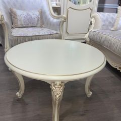 Стол журнальный круглый Мона Лиза (крем) в Ижевске - izhevsk.mebel24.online | фото 2
