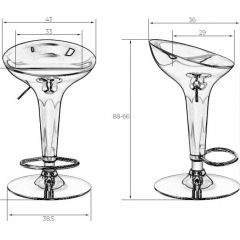 Стул барный DOBRIN BOMBA LM-1004 (серебряный металлик) в Ижевске - izhevsk.mebel24.online | фото